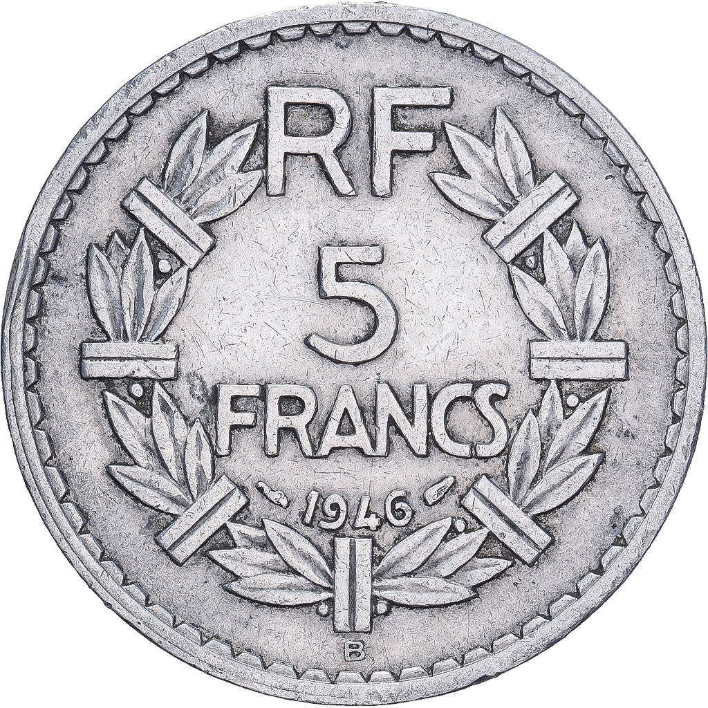 Monnaie, France, Lavrillier, 5 Francs, 1946, Beaumont - Le Roger, TTB