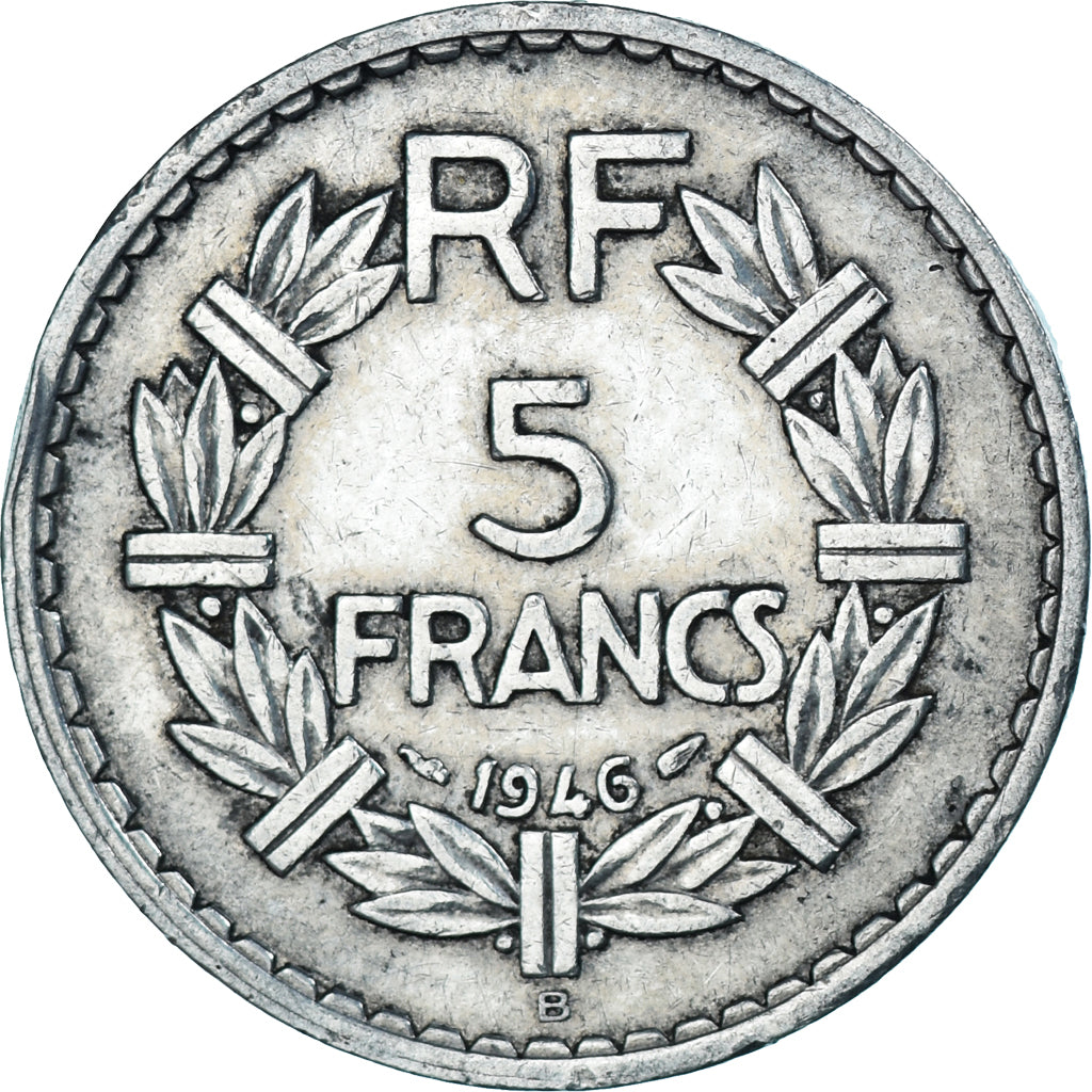 Coin, France, Lavrillier, 5 Francs, 1946, Beaumont - Le Roger, EF(40-45)