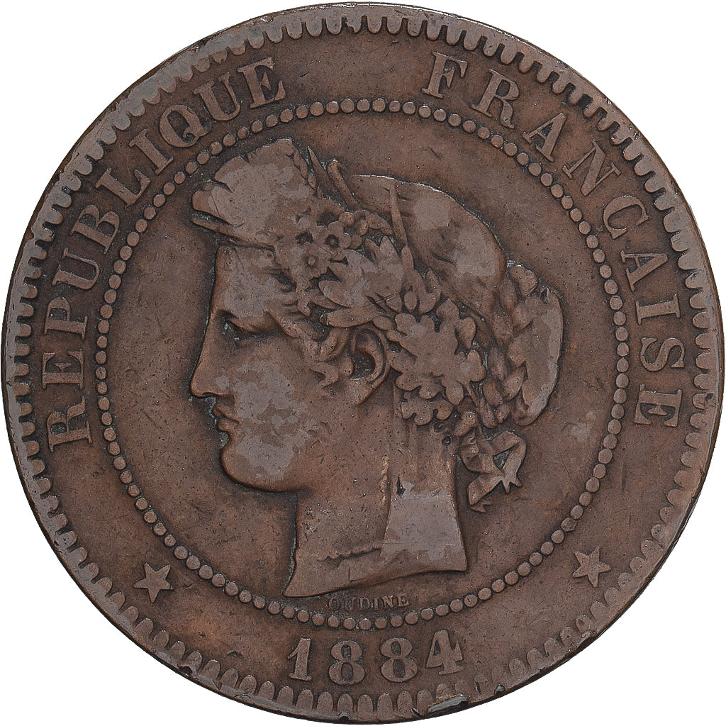 Münze, Frankreich, Cérès, 10 Centimes, 1884, Paris, S, Bronze, KM:815.1