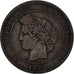 Moneta, Francia, Cérès, 10 Centimes, 1884, Paris, MB, Bronzo, KM:815.1