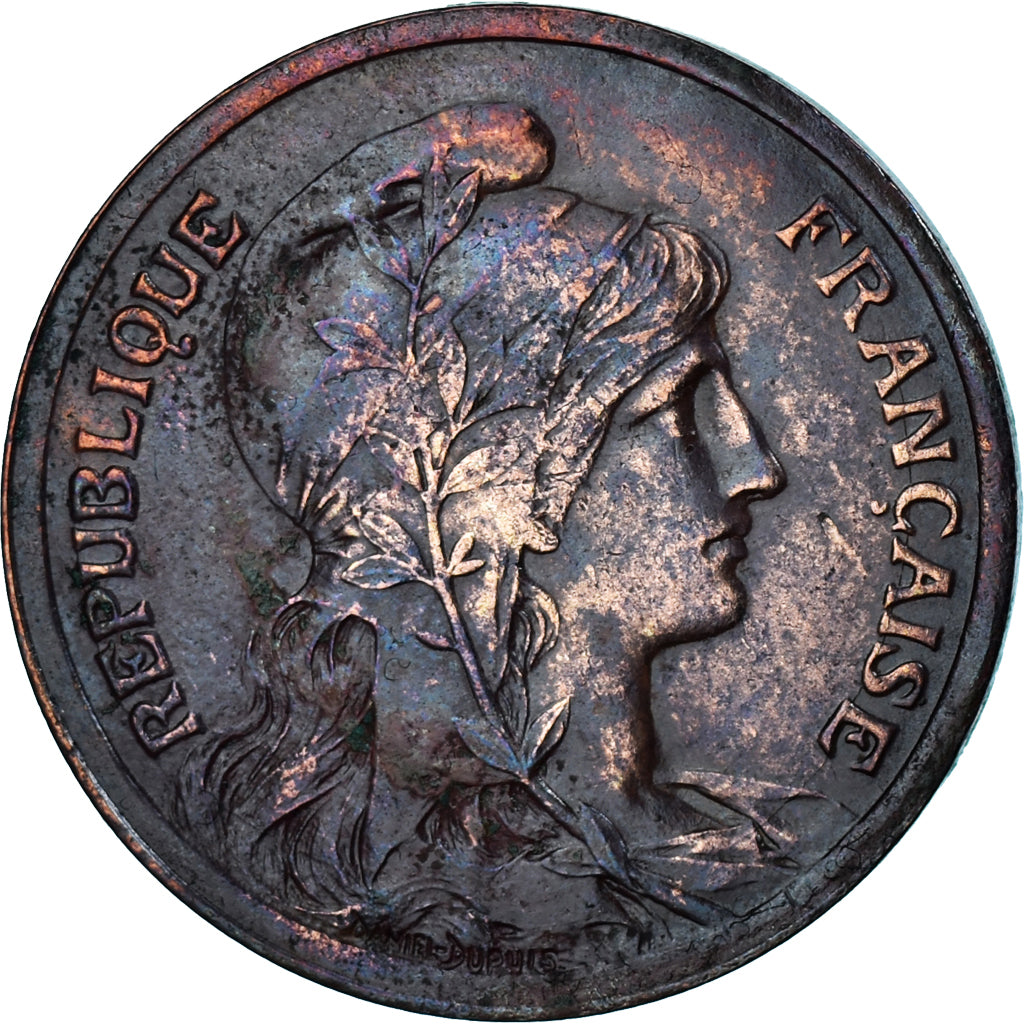 Munten, Frankrijk, Dupuis, 10 Centimes, 1917, Paris, FR, Bronzen, KM:843