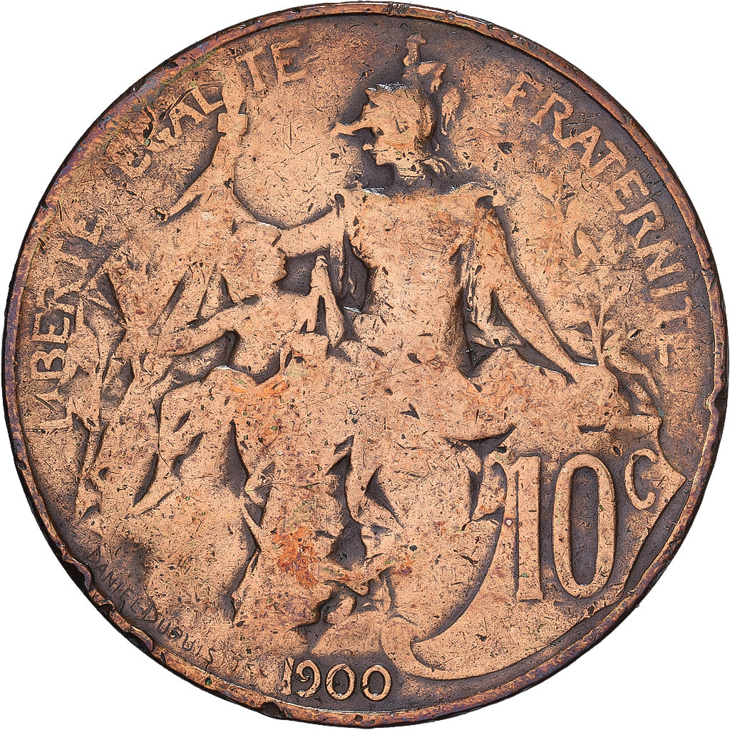 Coin, France, Dupuis, 10 Centimes, 1900, Paris, VF(20-25), Bronze, KM:843