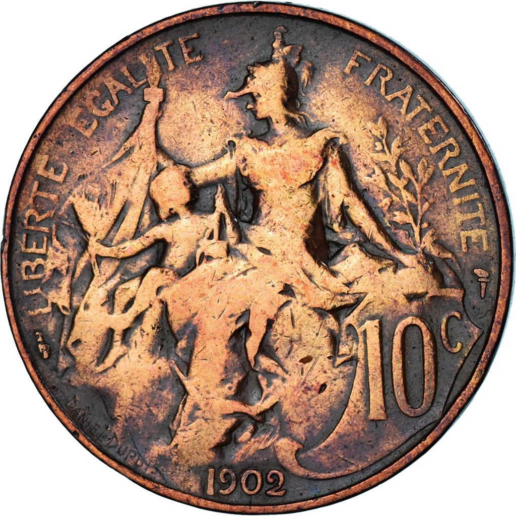 Coin, France, Dupuis, 10 Centimes, 1902, Paris, VF(20-25), Bronze, KM:843