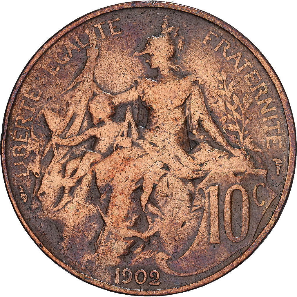 Coin, France, Dupuis, 10 Centimes, 1902, Paris, VF(20-25), Bronze, KM:843