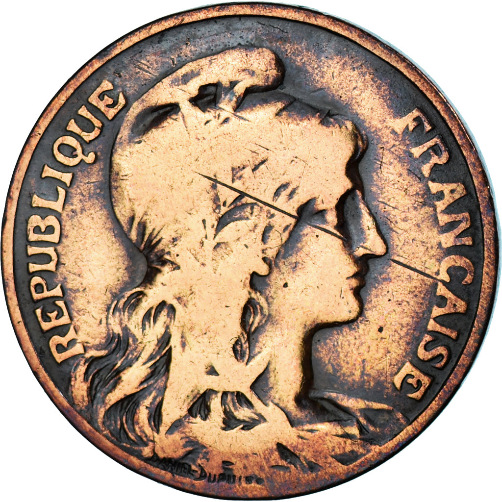 Moneta, Francia, Dupuis, 10 Centimes, 1904, Paris, MB, Bronzo, KM:843
