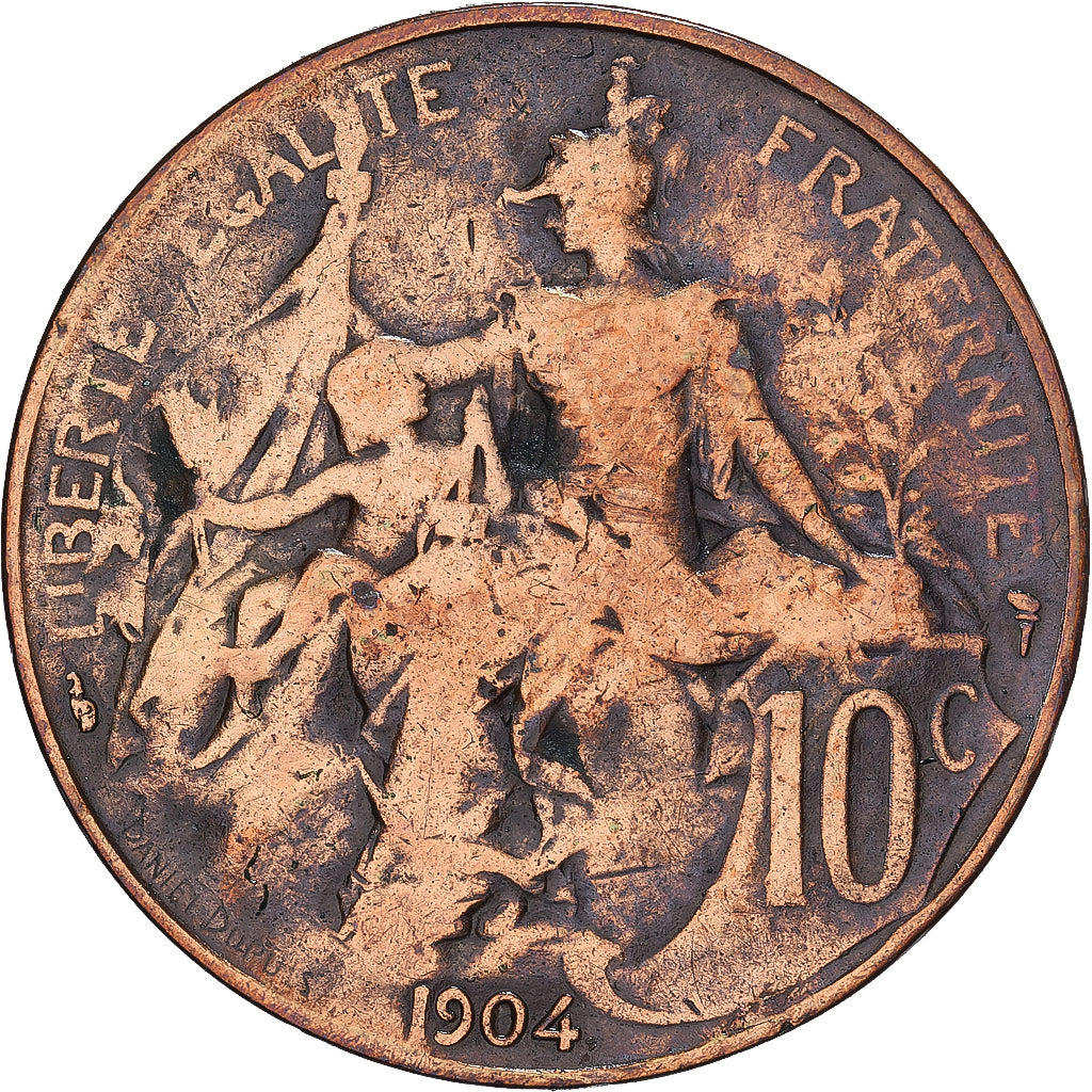 Coin, France, Dupuis, 10 Centimes, 1904, Paris, VF(20-25), Bronze, KM:843