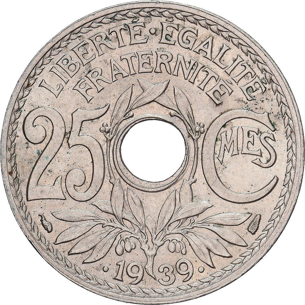 Moneda, Francia, Lindauer, 25 Centimes, 1939, EBC, Níquel - bronce, KM:867b