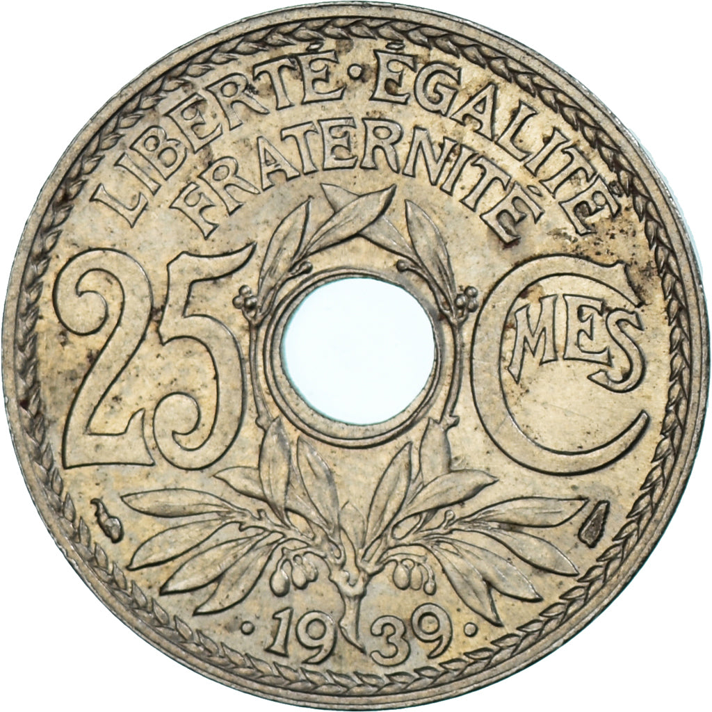 Moneta, Francia, Lindauer, 25 Centimes, 1939, SPL-, Nichel-bronzo, KM:867b