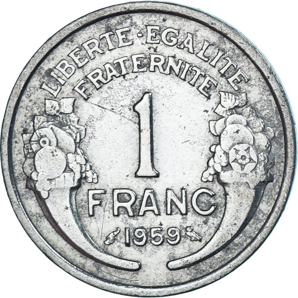 Moneta, Francja, Morlon, Franc, 1959, Paris, VF(20-25), Aluminium, KM:885a.1
