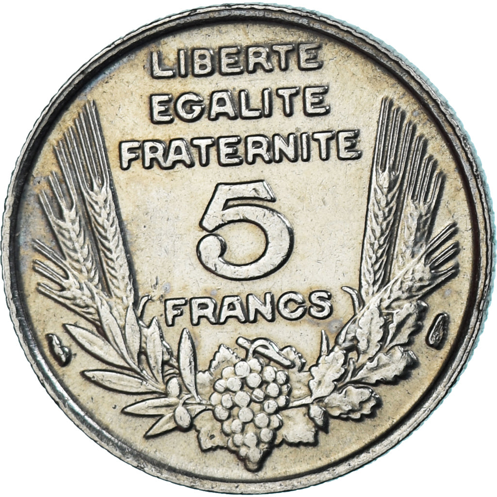 Coin, France, Bazor, 5 Francs, 1933, Paris, VF(30-35), Nickel, KM:887