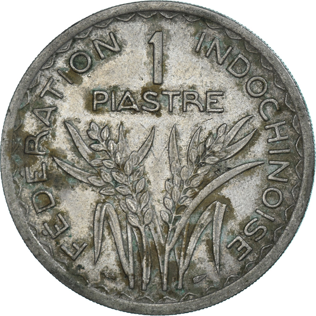 Moneta, INDOCINA FRANCESE, Piastre, 1947, Paris, MB+, Rame-nichel, KM:32.2