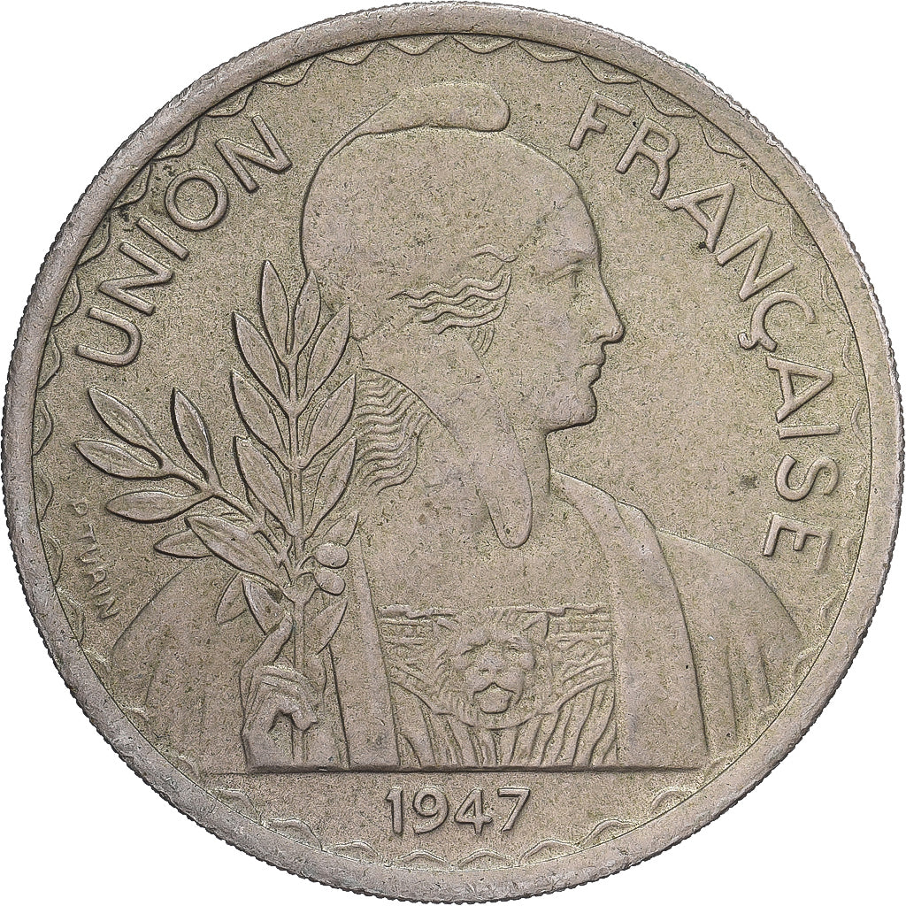 Coin, FRENCH INDO-CHINA, Piastre, 1947, Paris, AU(50-53), Copper-nickel, KM:32.2