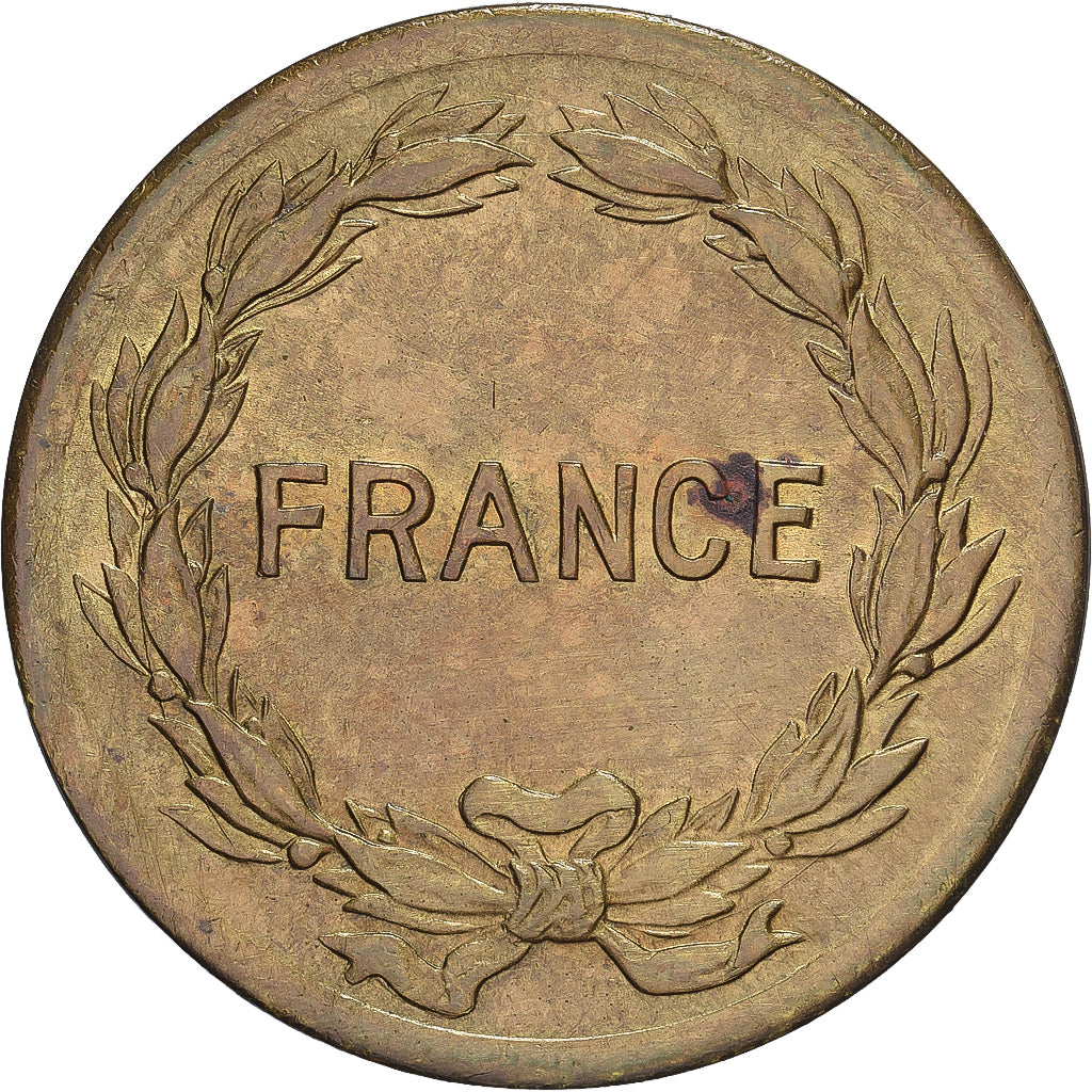 Coin, France, France Libre, 2 Francs, 1944, Philadelphia, AU(50-53), Brass