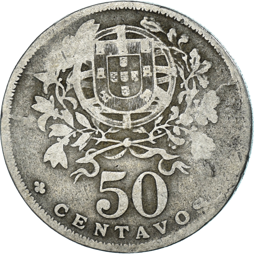 Munten, Portugal, 50 Centavos, 1928, FR, Cupro-nikkel, KM:577