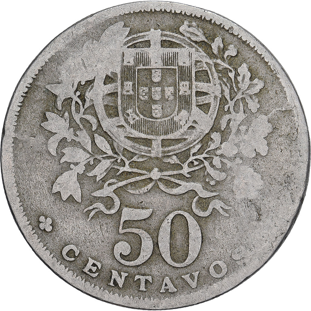Moneda, Portugal, 50 Centavos, 1928, BC+, Cobre - níquel, KM:577