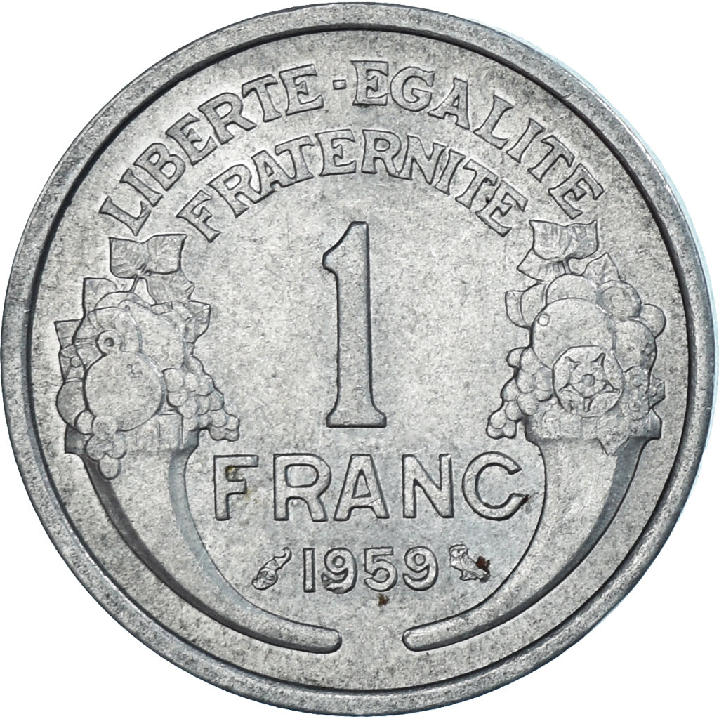 Moneta, Francia, Morlon, Franc, 1959, BB+, Alluminio, KM:885a.1, Gadoury:473c
