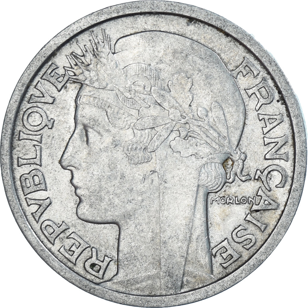 Coin, France, Morlon, 2 Francs, 1959, Paris, AU(50-53), Aluminum, KM:886a.1