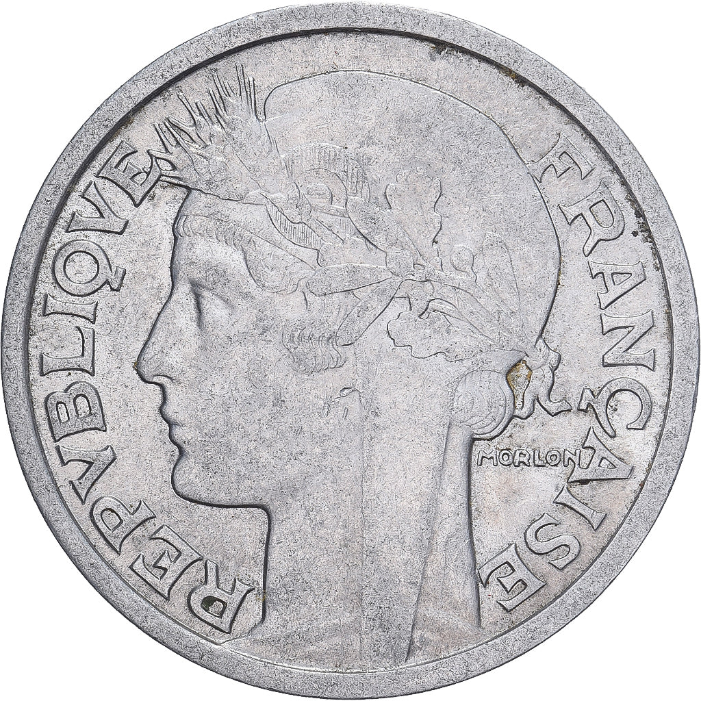 Coin, France, Morlon, 2 Francs, 1959, Paris, AU(50-53), Aluminum, KM:886a.1