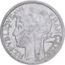 Moneda, Francia, Morlon, 2 Francs, 1958, Paris, MBC+, Aluminio, KM:886a.1