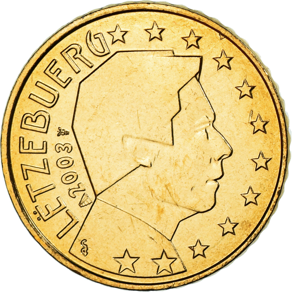 Lussemburgo, 50 Centimes, 2003, SPL, Nordic gold, KM:79