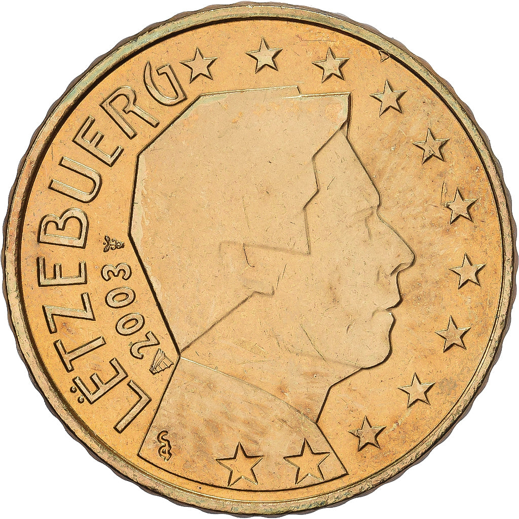 Lussemburgo, 50 Centimes, 2003, SPL, Nordic gold, KM:79