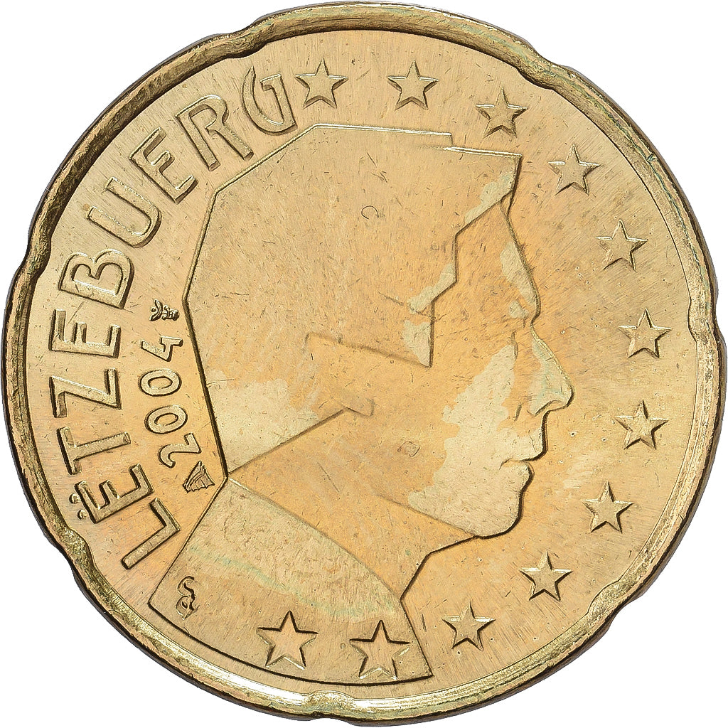 Lussemburgo, 20 Centimes, 2004, SPL, Nordic gold, KM:79