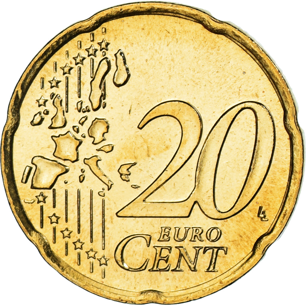 Luxembourg, 20 Centimes, 2004, SPL, Or nordique, KM:79