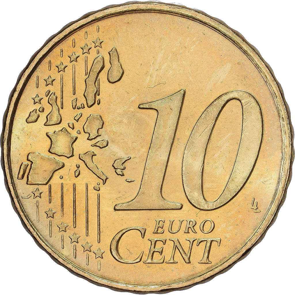 Lussemburgo, 10 Centimes, 2004, SPL, Nordic gold, KM:78