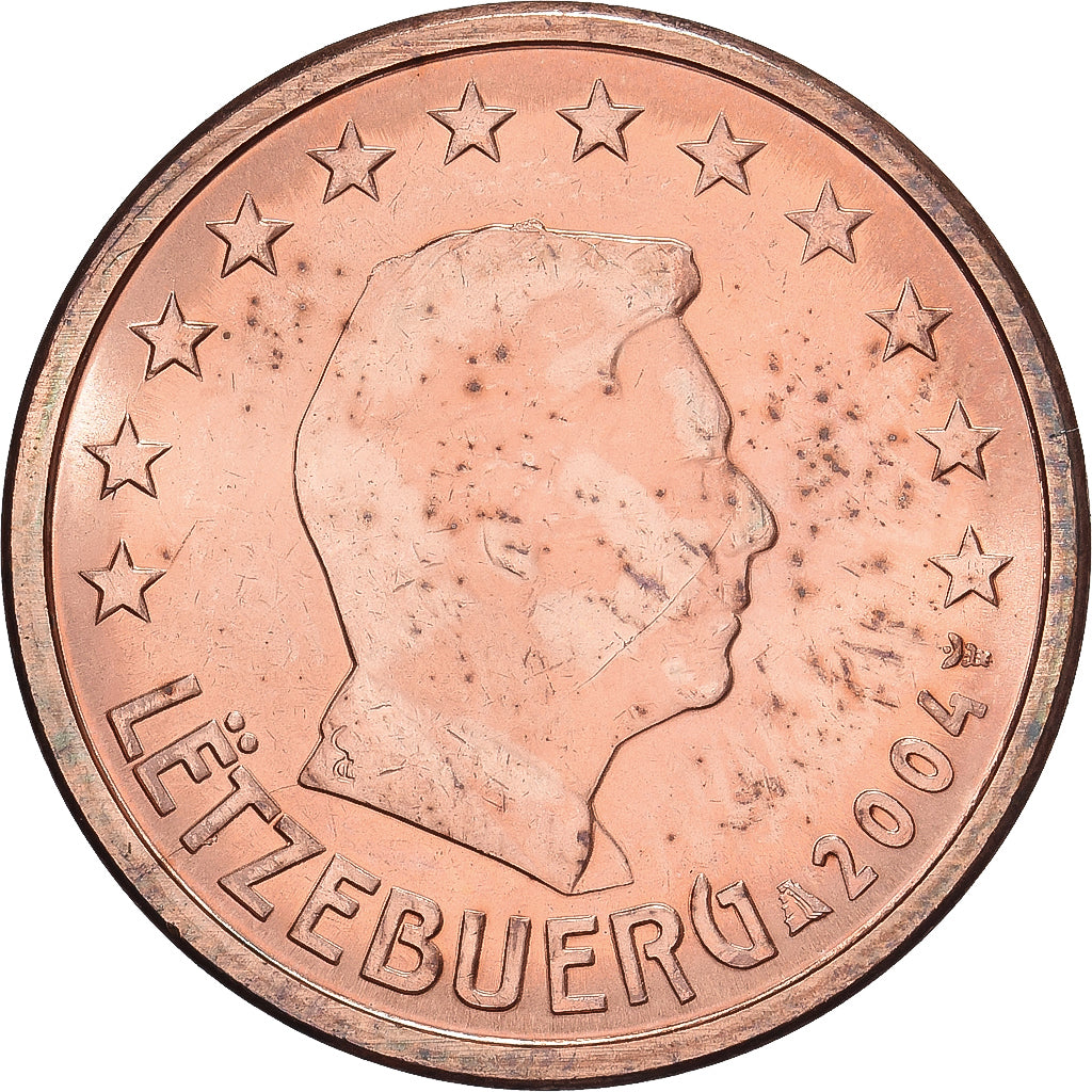 Luxemburgo, 2 Centimes, 2004, SC, Cobre chapado en acero, KM:76