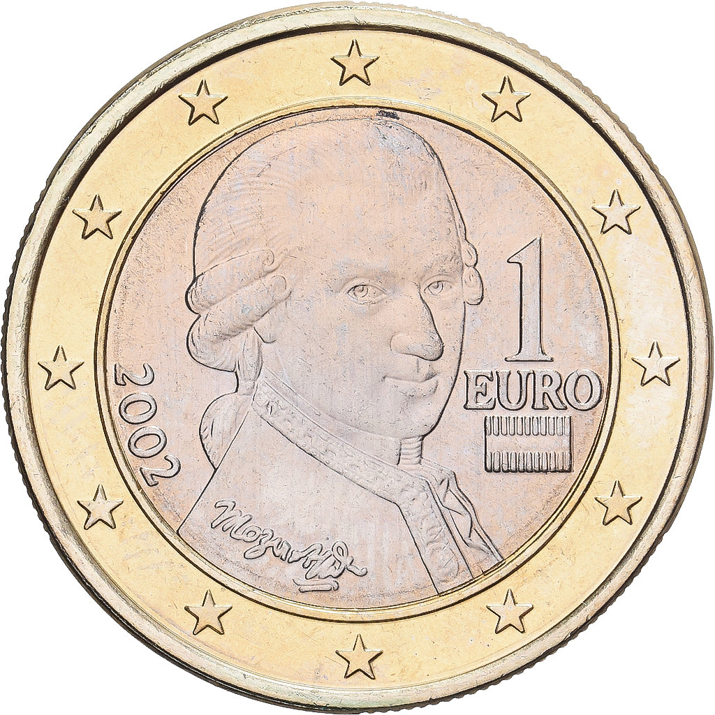 Austria, Euro, 2002, Vienna, MS(63), Bi-Metallic, KM:3088