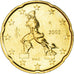 Italy, 20 Euro Cent, 2002, Rome, MS(63), Brass, KM:214