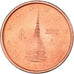 Italy, 2 Euro Cent, 2002, Rome, MS(63), Copper Plated Steel, KM:211