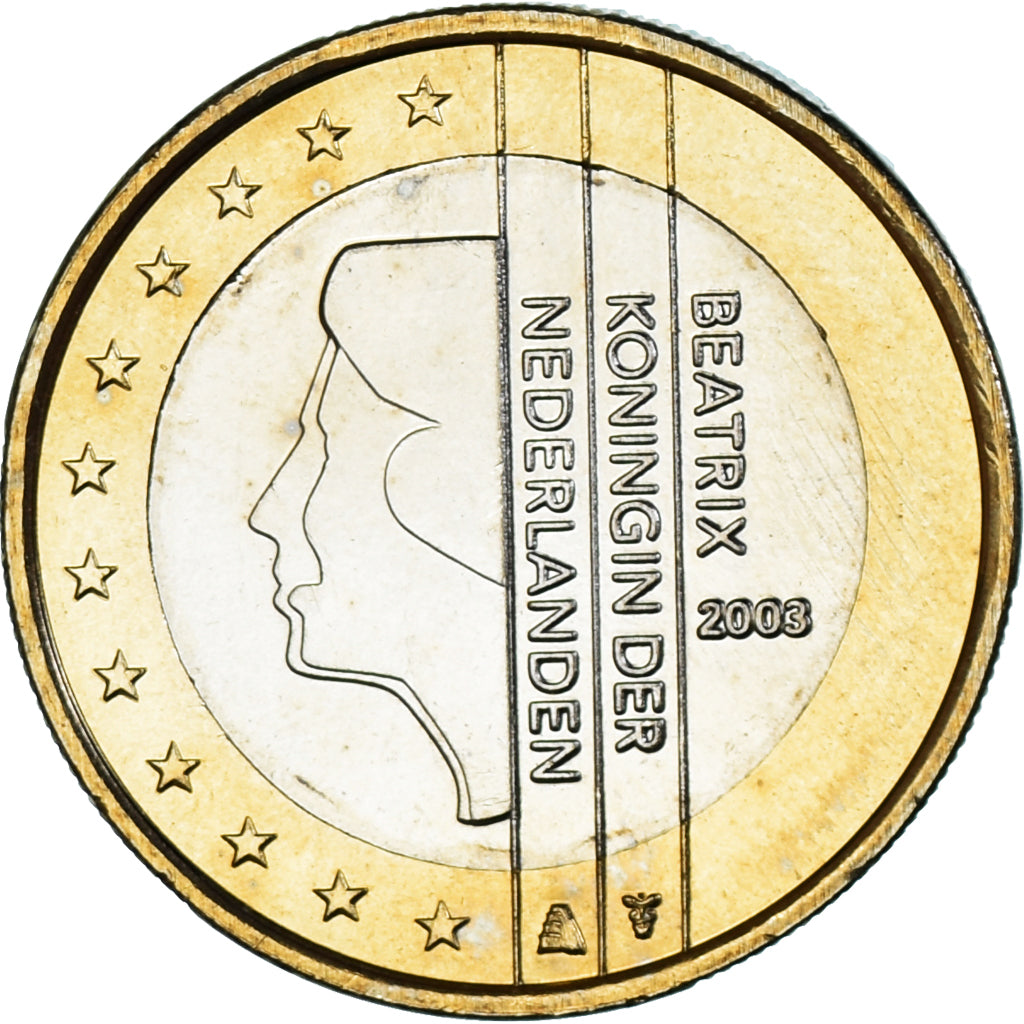 Países Baixos, Euro, 2003, Utrecht, MS(63), Bimetálico, KM:240