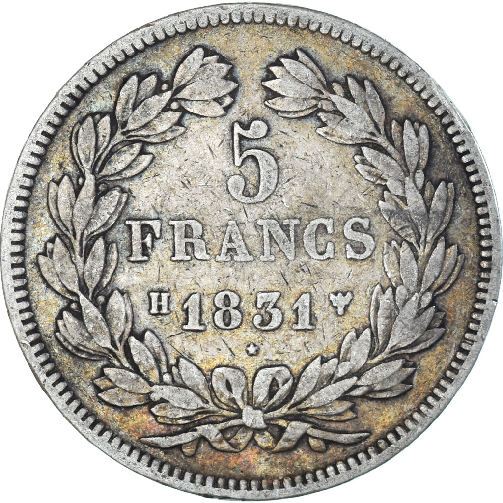 Münze, Frankreich, Louis-Philippe, 5 Francs, 1831, La Rochelle, S, Silber