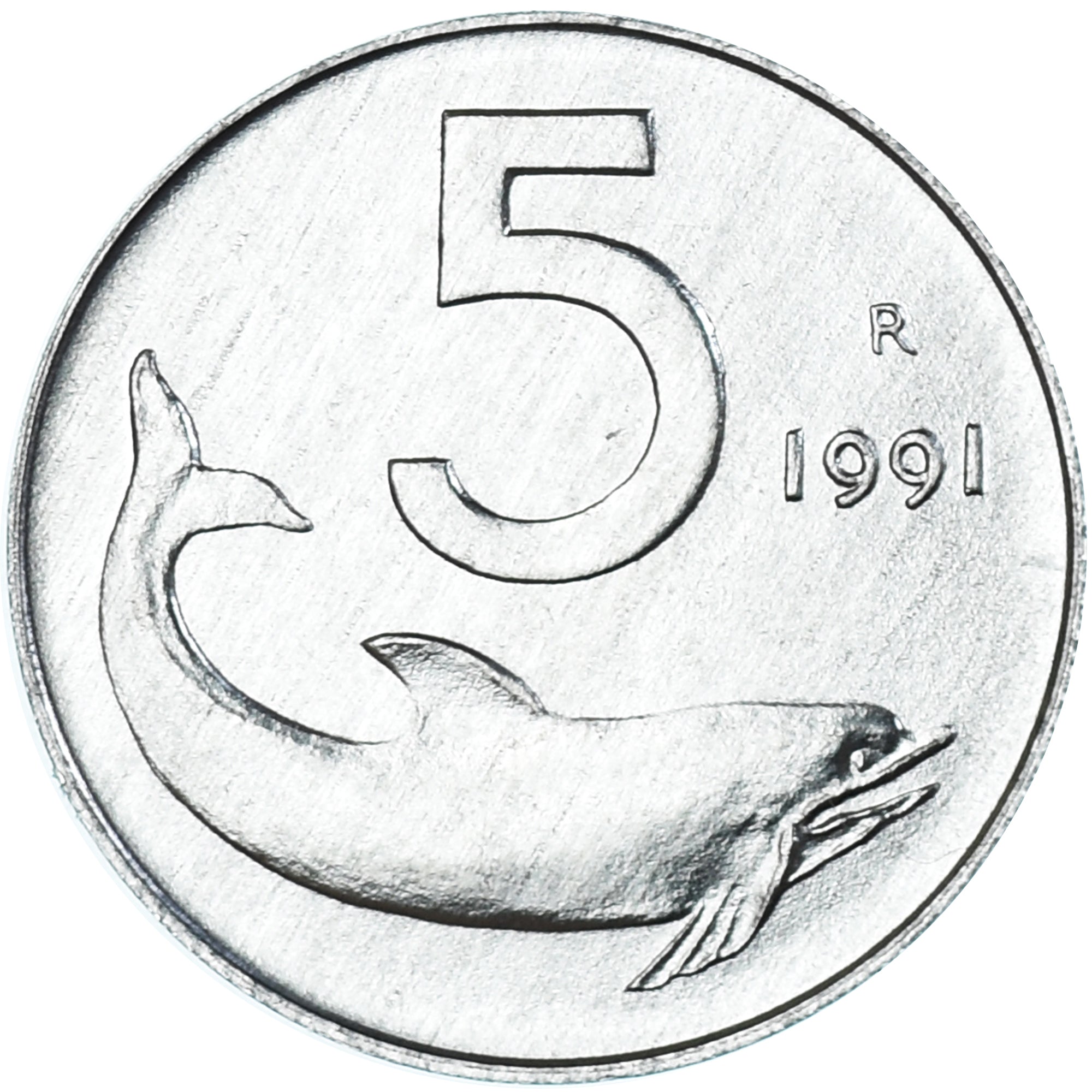 Moneta, Włochy, 5 Lire, 1991, Rome, MS(63), Aluminium, KM:92