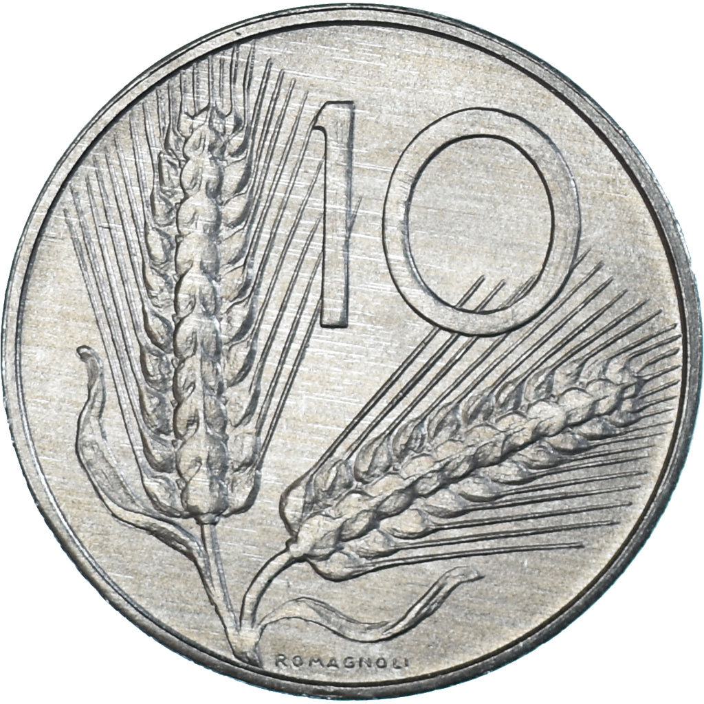 Münze, Italien, 10 Lire, 1991, Rome, UNZ, Aluminium, KM:93