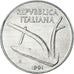 Moeda, Itália, 10 Lire, 1991, Rome, MS(63), Alumínio, KM:93