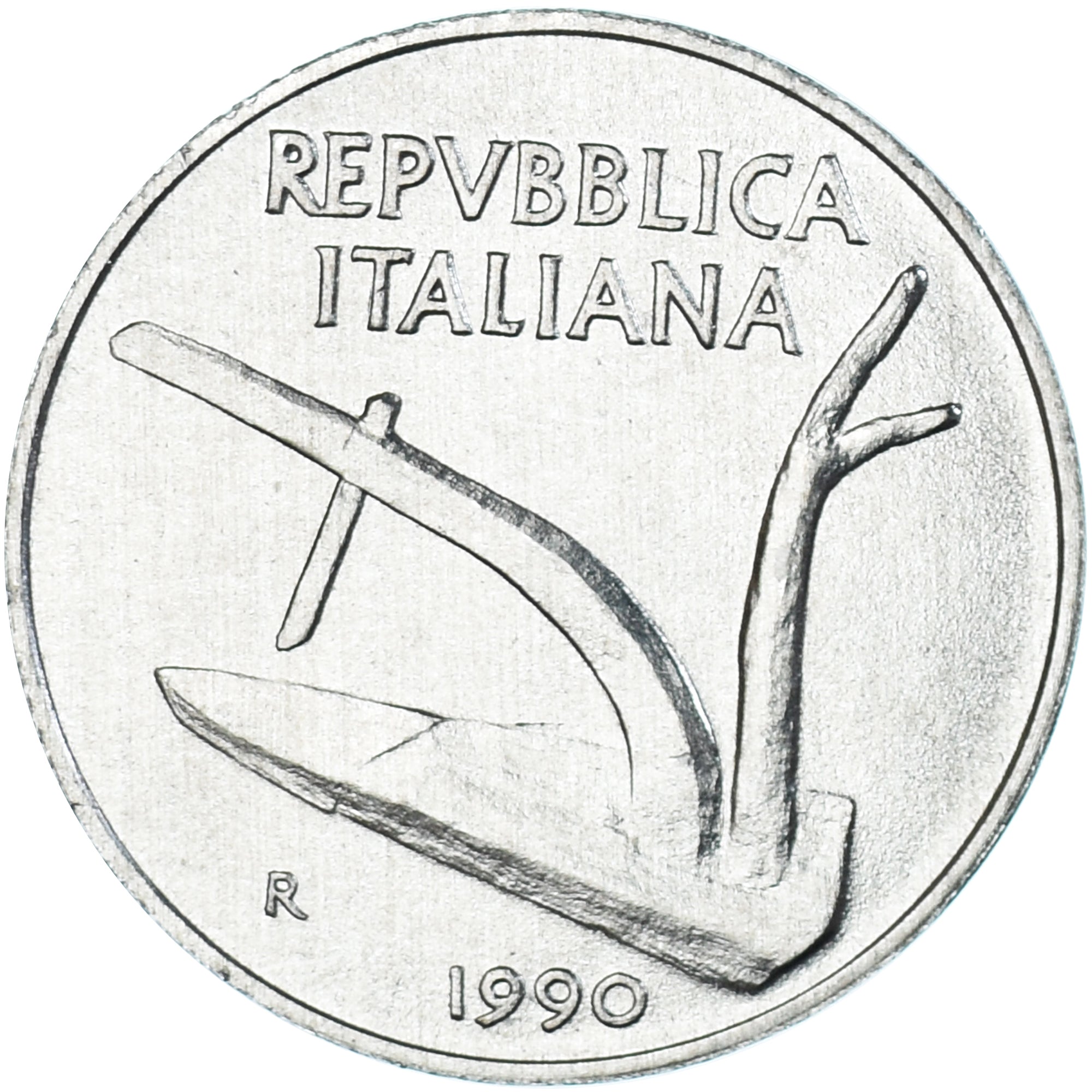 Munten, Italië, 10 Lire, 1990, Rome, UNC-, Aluminium, KM:93