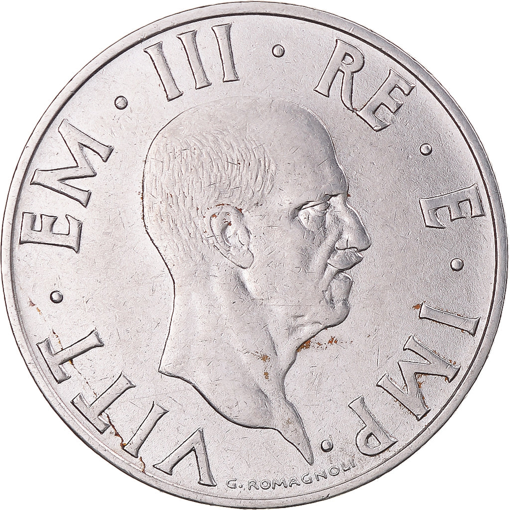Munten, Italië, Vittorio Emanuele III, 2 Lire, 1939, Rome, ZF, Stainless Steel