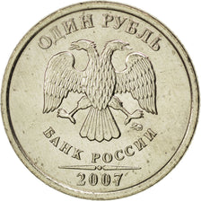 Coin, Russia, Rouble, 2007, MS(63), Copper-Nickel-Zinc, KM:833