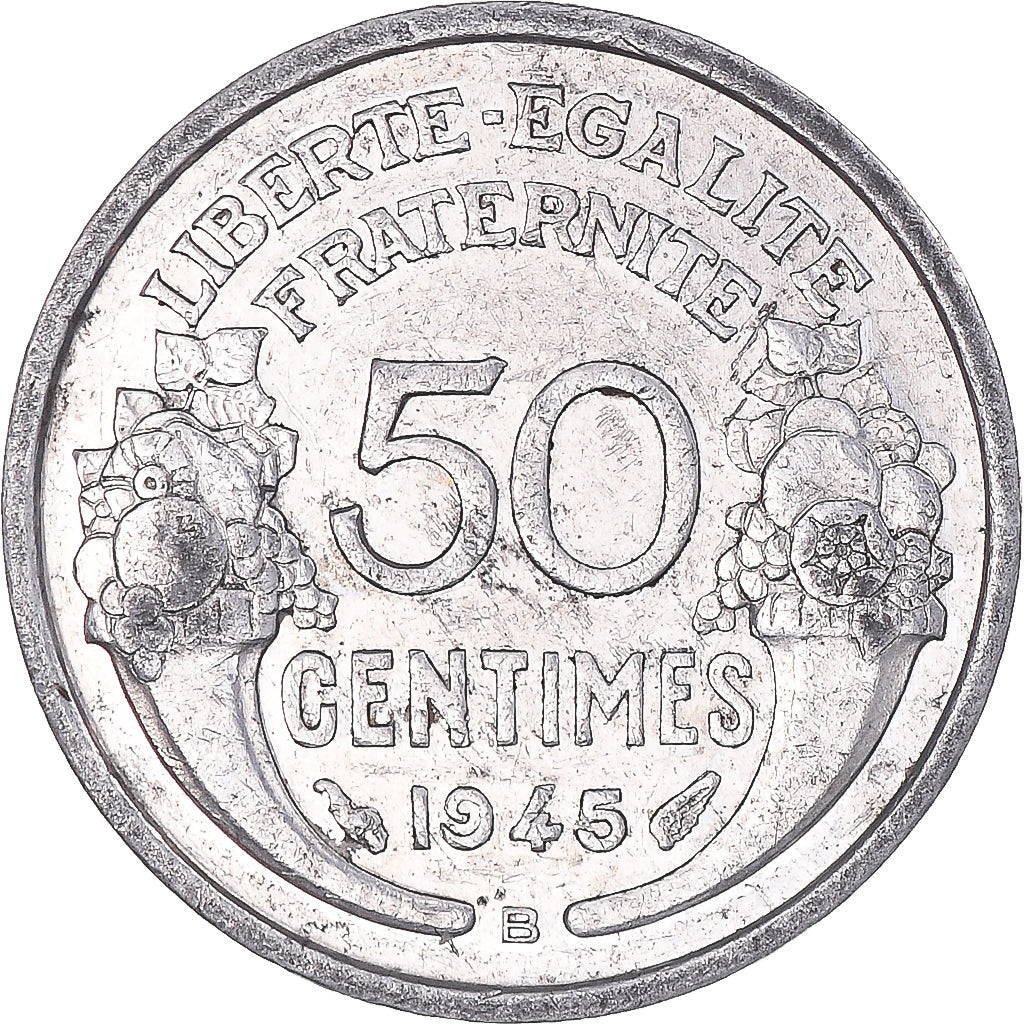 Monnaie, France, Morlon, 50 Centimes, 1945, Beaumont - Le Roger, TTB, Aluminium