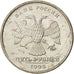 Coin, Russia, 5 Roubles, 1998, MS(63), Copper-Nickel Clad Copper, KM:606