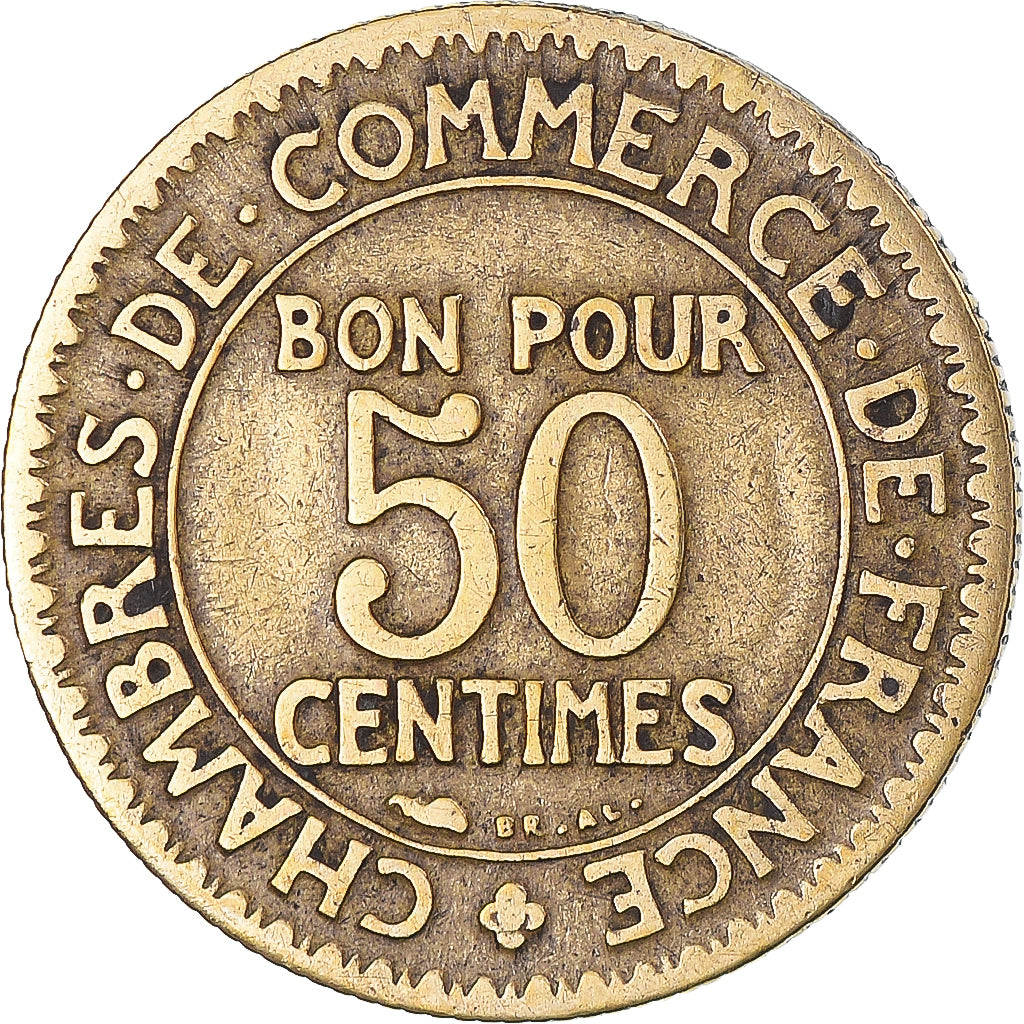 Coin, France, Chambre de commerce, 50 Centimes, 1922, Paris, VF(30-35)