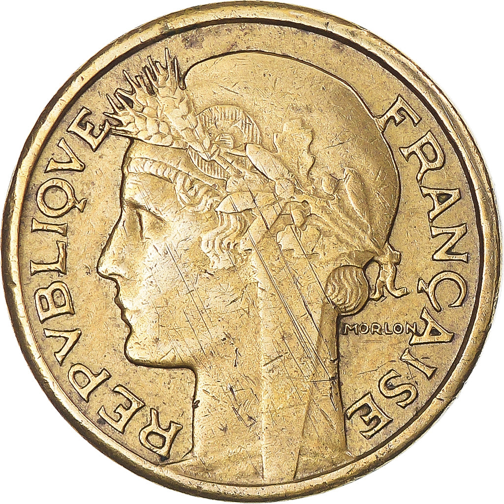 Moneta, Francia, Morlon, 50 Centimes, 1939, Bruxelles, MB+, Alluminio-bronzo