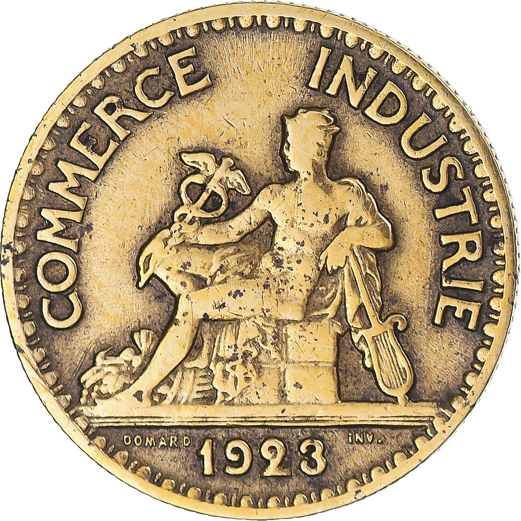 Moneda, Francia, Chambre de commerce, 50 Centimes, 1923, Paris, BC+, Aluminio -