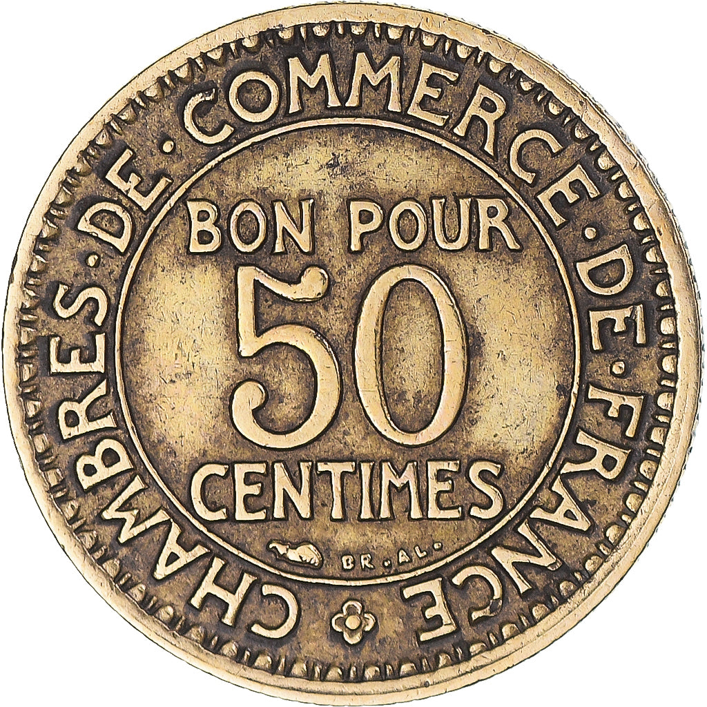 Moeda, França, Chambre de commerce, 50 Centimes, 1929, VF(30-35)