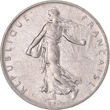 Moneta, Francia, Semeuse, Franc, 1961, Paris, BB+, Nichel, KM:925.1, Gadoury:474
