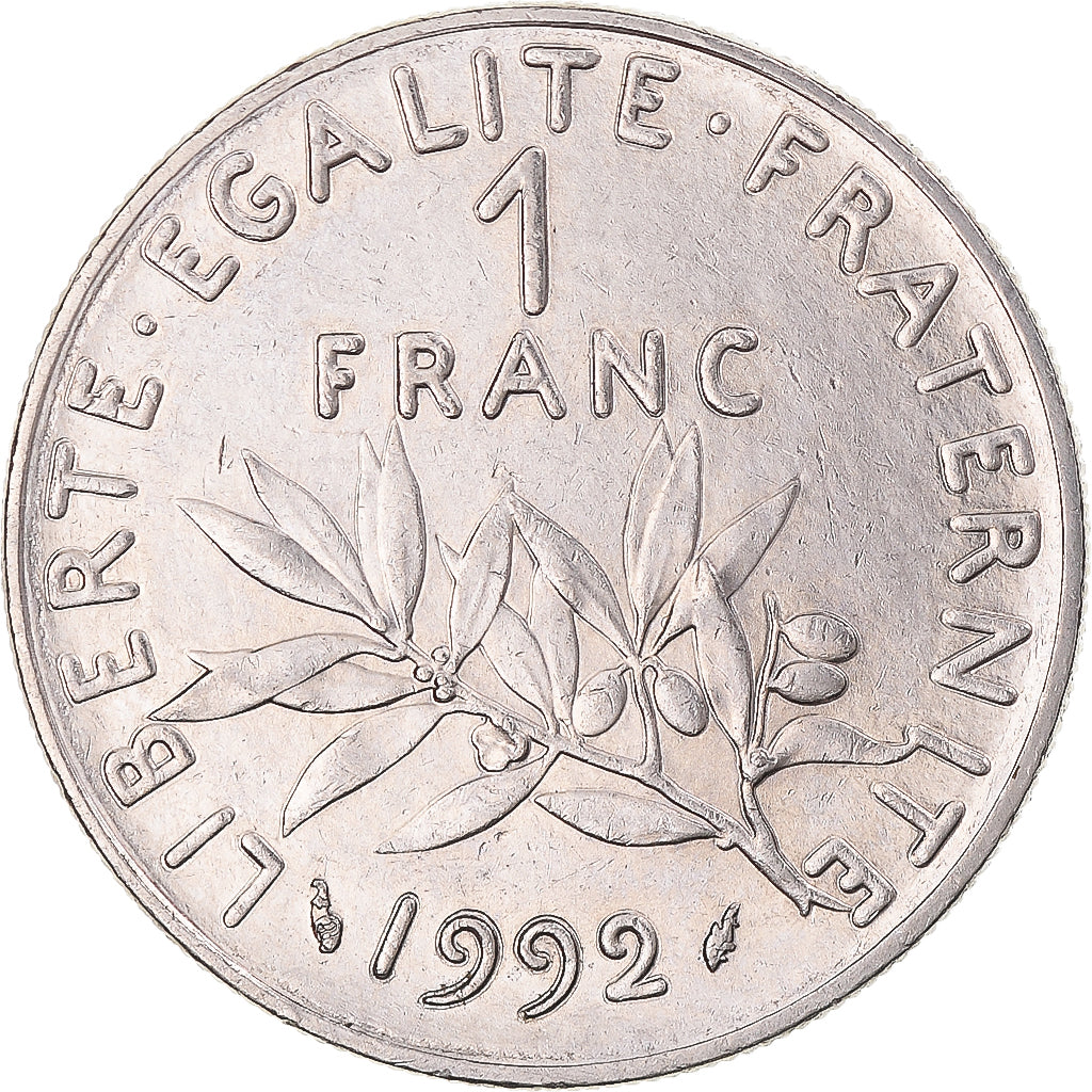 Moneda, Francia, Semeuse, Franc, 1992, Paris, EBC, Níquel, KM:925.1