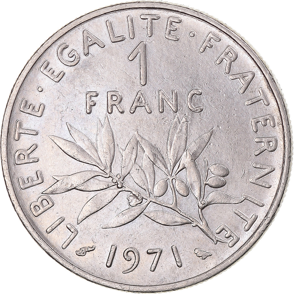 Moneda, Francia, Semeuse, Franc, 1971, Paris, EBC, Níquel, KM:925.1
