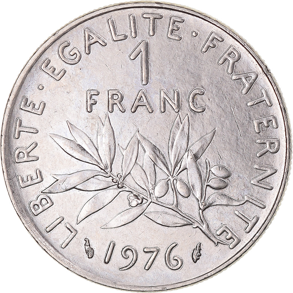 Moneda, Francia, Semeuse, Franc, 1976, Paris, EBC, Níquel, KM:925.1